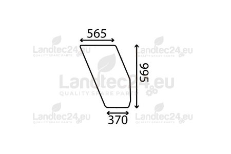 Door window left 5117682 curved and tinted suitable for FIAT Tractor